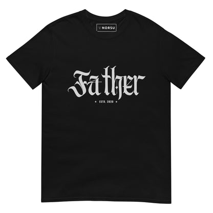 Μαύρο Ανδρικό T-shirt - Father, Estd. 2020