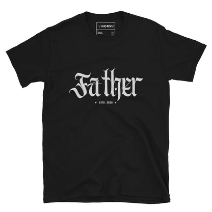 Μαύρο Ανδρικό T-shirt - Father, Estd. 2020