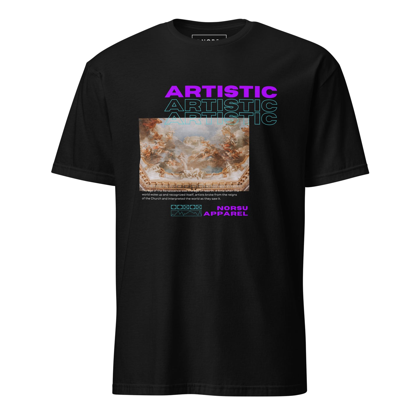 Μαύρο Ανδρικό T-shirt - Artistic Painting