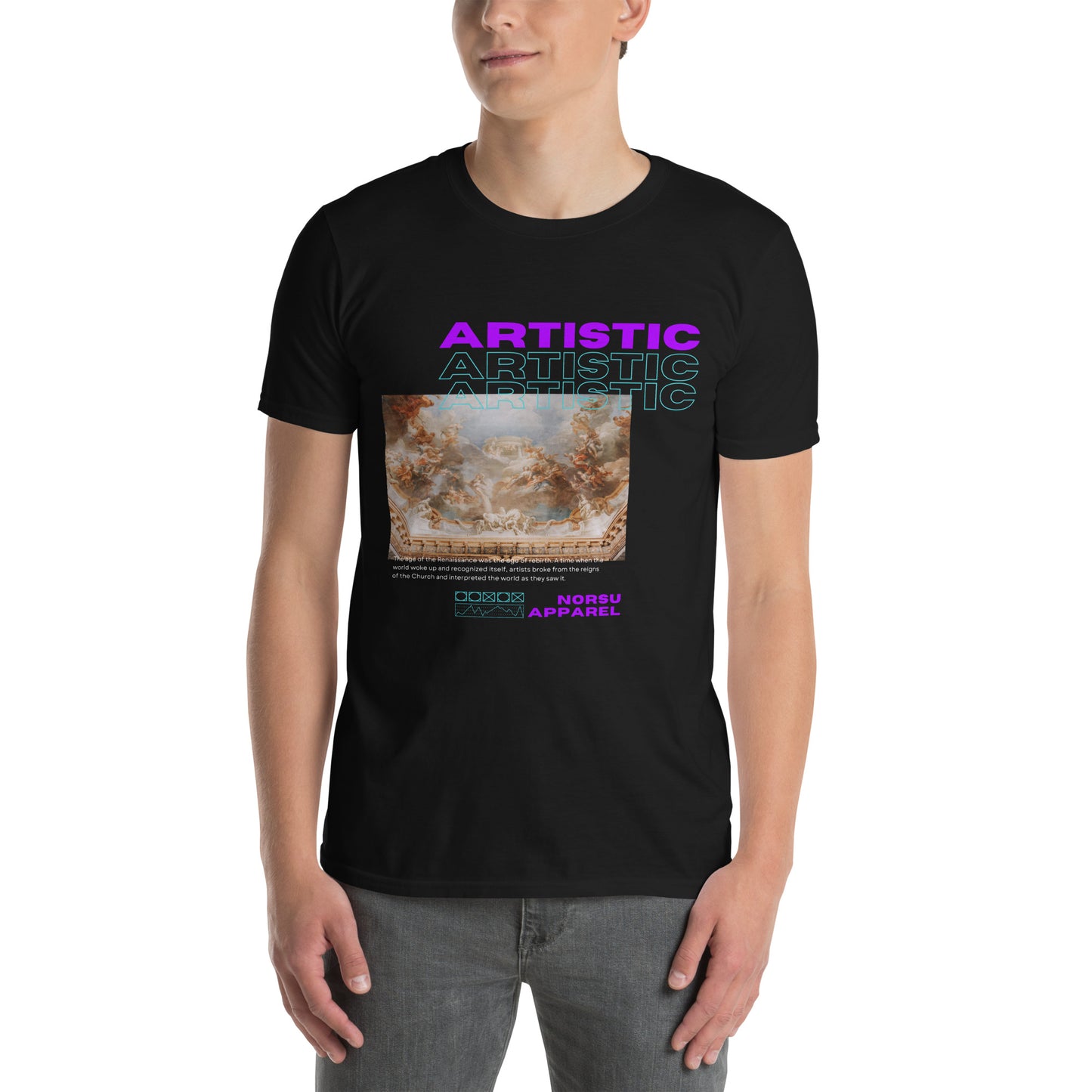 Μαύρο Ανδρικό T-shirt - Artistic Painting