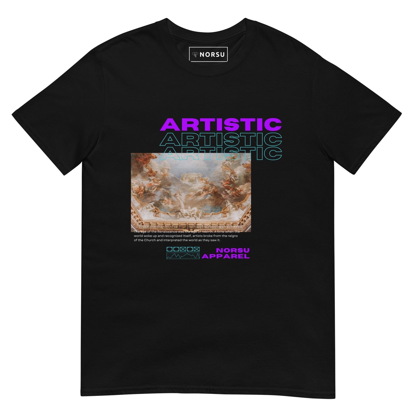 Μαύρο Ανδρικό T-shirt - Artistic Painting