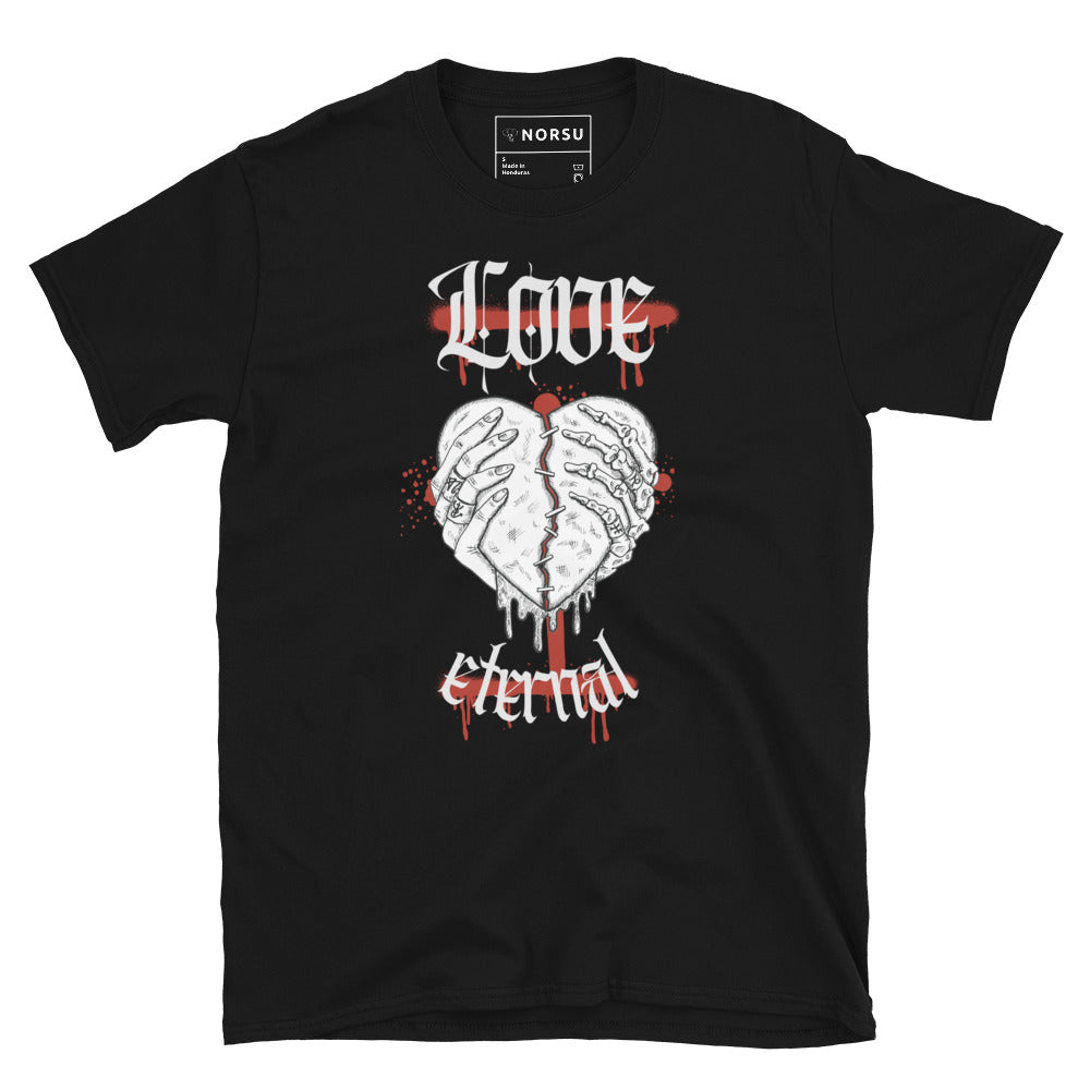 Μαύρο Ανδρικό T-shirt - Καρδιά Love Eternal