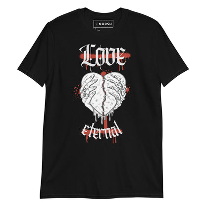 Μαύρο Ανδρικό T-shirt - Καρδιά Love Eternal