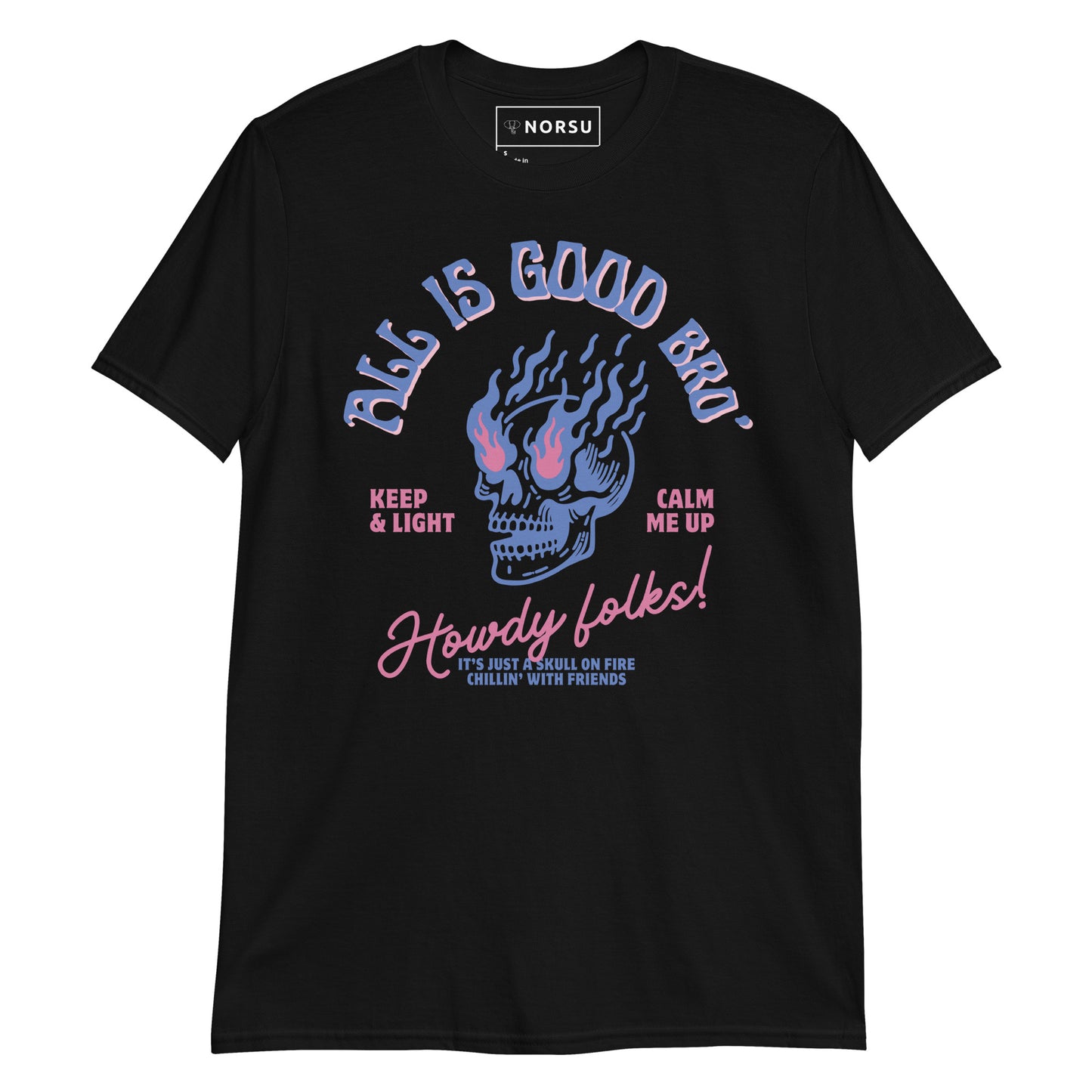 Μαύρο Ανδρικό T-shirt - Νεκροκεφαλή All Is Good Bro'