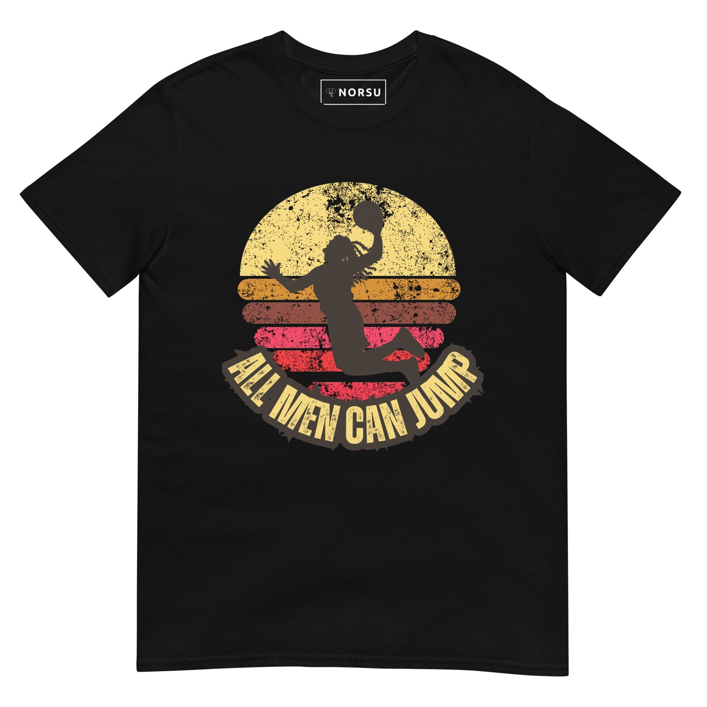 Μαύρο Ανδρικό T-shirt - Μπασκετ All Men Can Jump