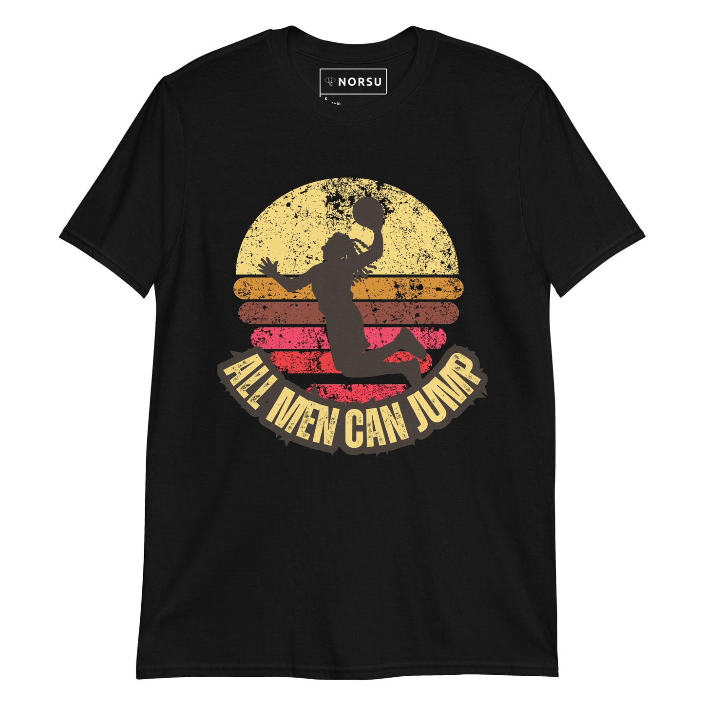 Μαύρο Ανδρικό T-shirt - Μπασκετ All Men Can Jump