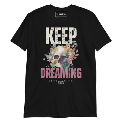 Μαύρο Ανδρικό T-shirt - Νεκροκεφαλή Keep Dreaming