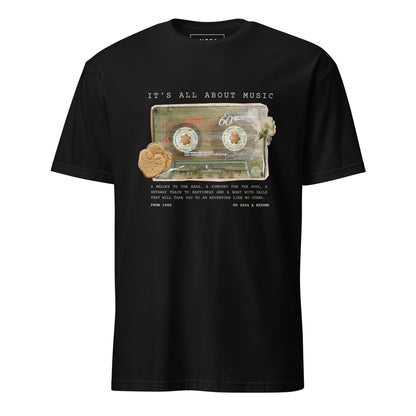 Μαύρο Ανδρικό T-shirt - Ρετρό Κασέτα It's All About Music