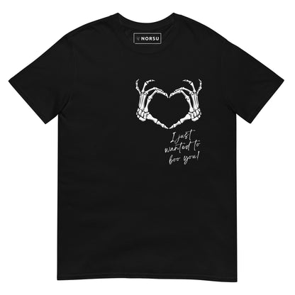 Μαύρο Ανδρικό T-shirt - Καρδιά I Just Wanted To Boo You!