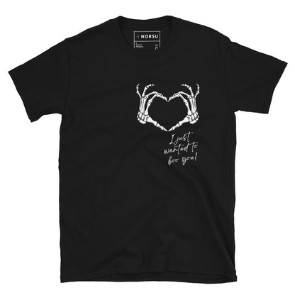 Μαύρο Ανδρικό T-shirt - Καρδιά I Just Wanted To Boo You!