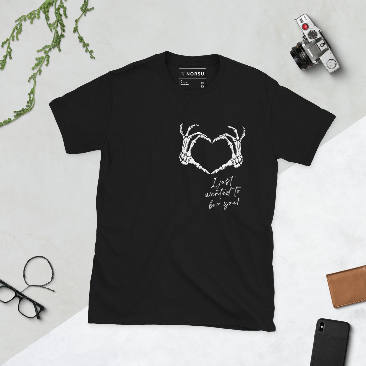 Μαύρο Ανδρικό T-shirt - Καρδιά I Just Wanted To Boo You!