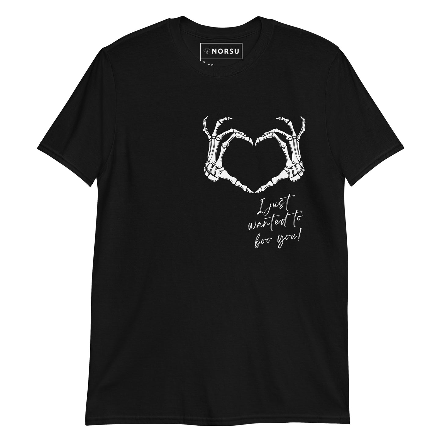 Μαύρο Ανδρικό T-shirt - Καρδιά I Just Wanted To Boo You!