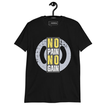 Μαύρο Ανδρικό T-shirt - Γυμναστήριο No Pain No Gain