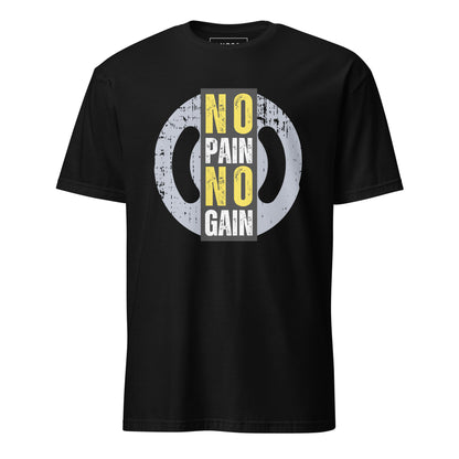 Μαύρο Ανδρικό T-shirt - Γυμναστήριο No Pain No Gain