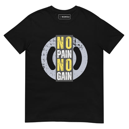 Μαύρο Ανδρικό T-shirt - Γυμναστήριο No Pain No Gain