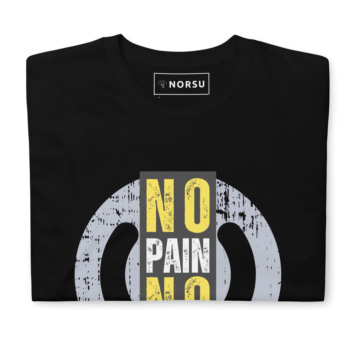 Μαύρο Ανδρικό T-shirt - Γυμναστήριο No Pain No Gain