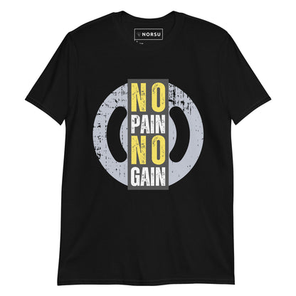 Μαύρο Ανδρικό T-shirt - Γυμναστήριο No Pain No Gain