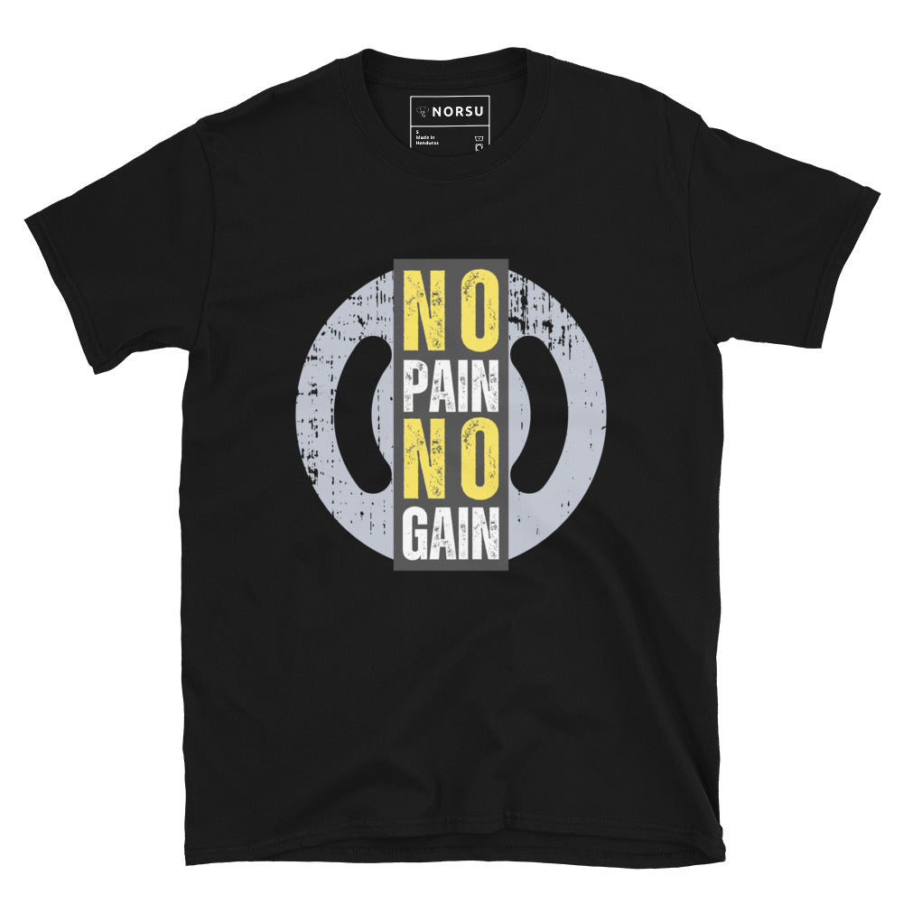 Μαύρο Ανδρικό T-shirt - Γυμναστήριο No Pain No Gain