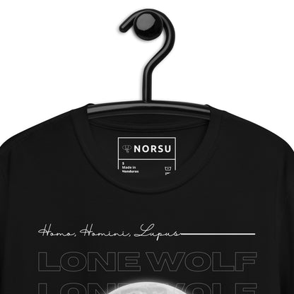 Μαύρο Ανδρικό T-shirt - Lone Wolf (Homo, Homini, Lupus)