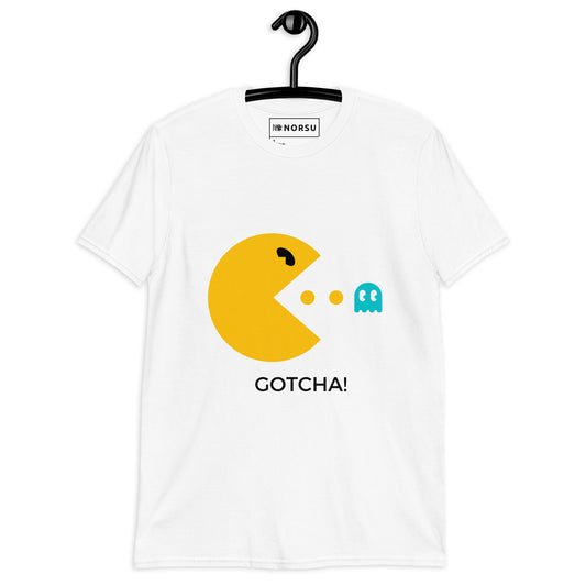 Λευκό Ανδρικό T-shirt - Pac Man Gotcha!