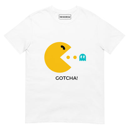 Λευκό Ανδρικό T-shirt - Pac Man Gotcha!