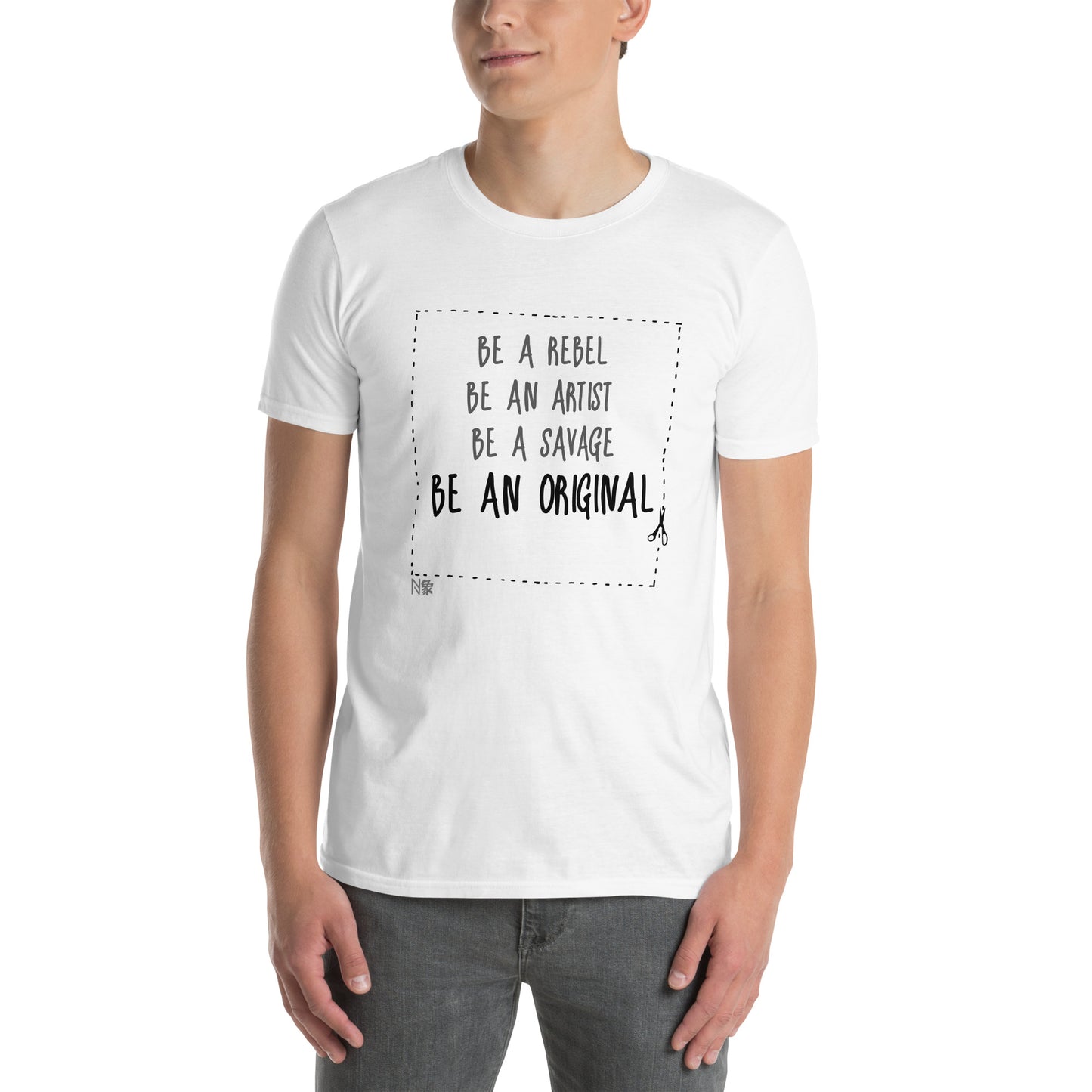 Λευκό Ανδρικό T-shirt - Be an Original