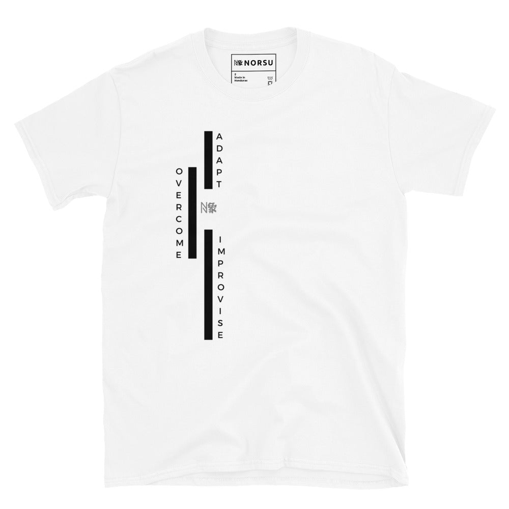 Λευκό Ανδρικό T-shirt - Adapt, Overcome, Improvise