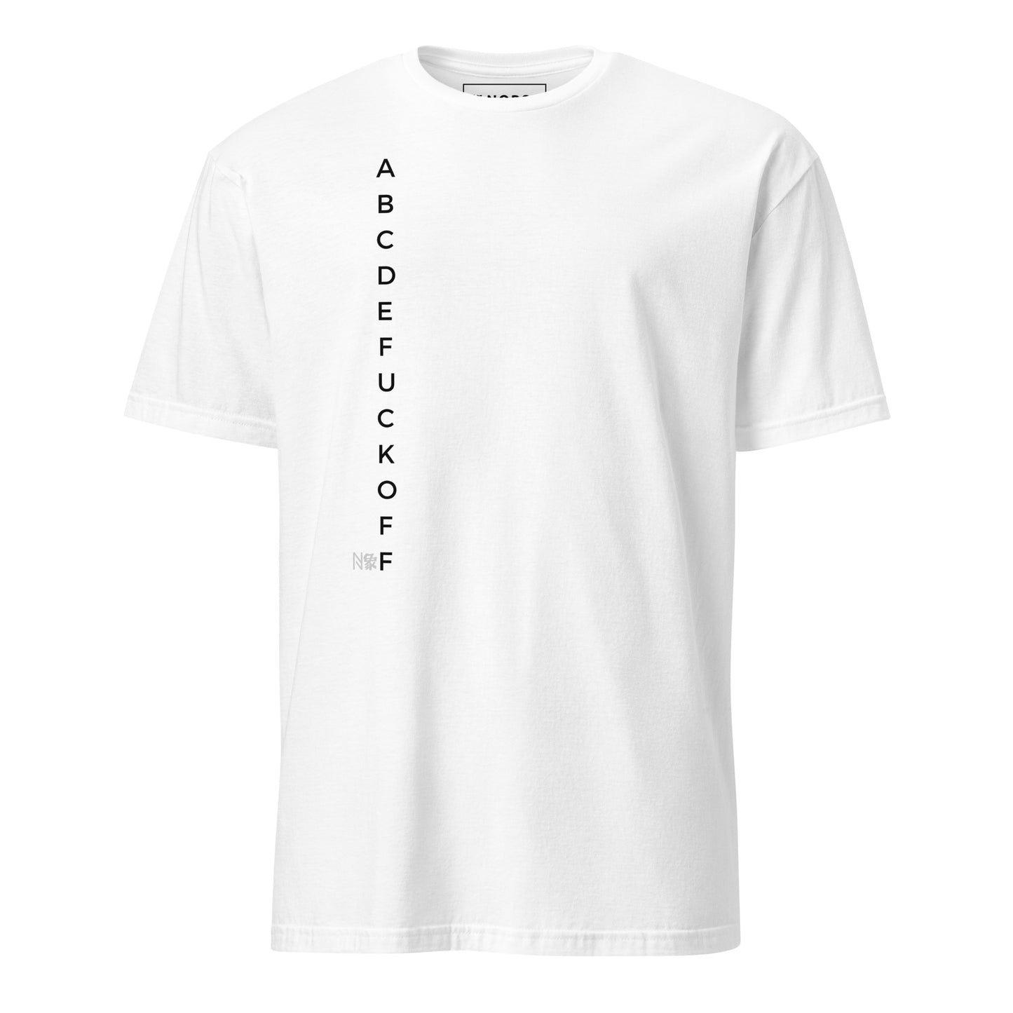 Λευκό Ανδρικό T-shirt - ABCDEFUCKOFF