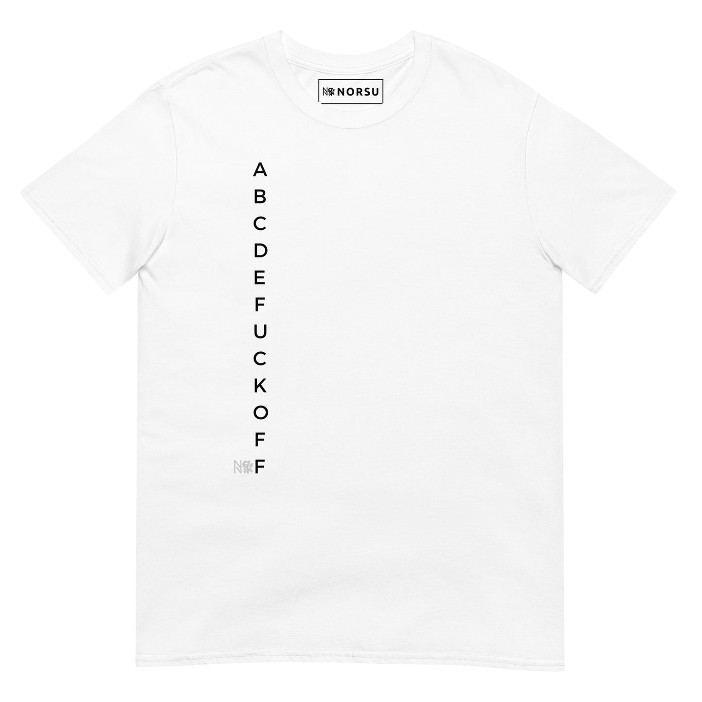 Λευκό Ανδρικό T-shirt - ABCDEFUCKOFF