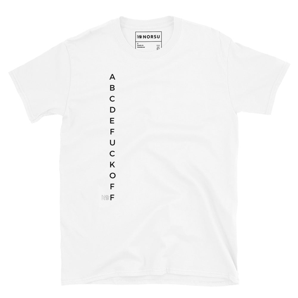 Λευκό Ανδρικό T-shirt - ABCDEFUCKOFF