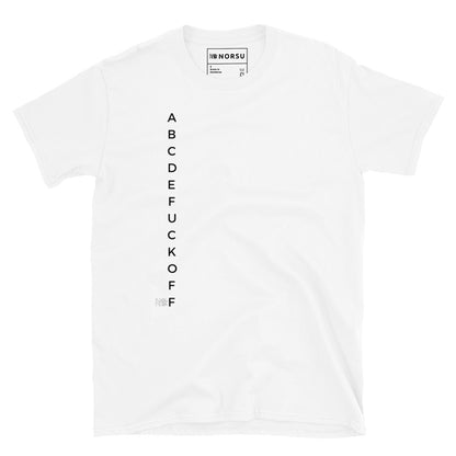 Λευκό Ανδρικό T-shirt - ABCDEFUCKOFF