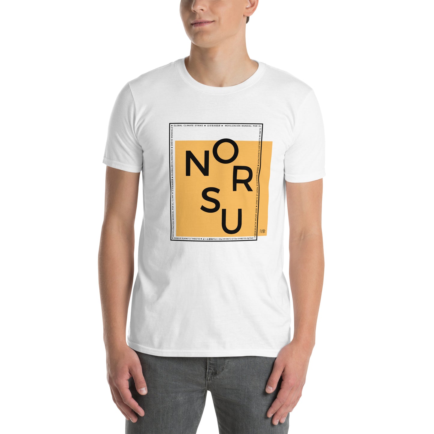 Λευκό Ανδρικό T-shirt - Αναγραμματισμός Norsu