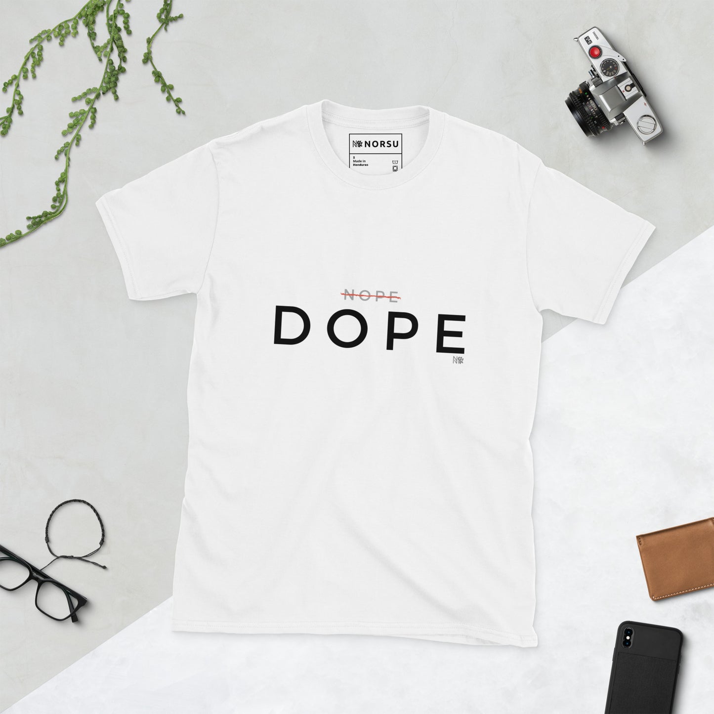 Λευκό Ανδρικό T-shirt - Nope, Dope!