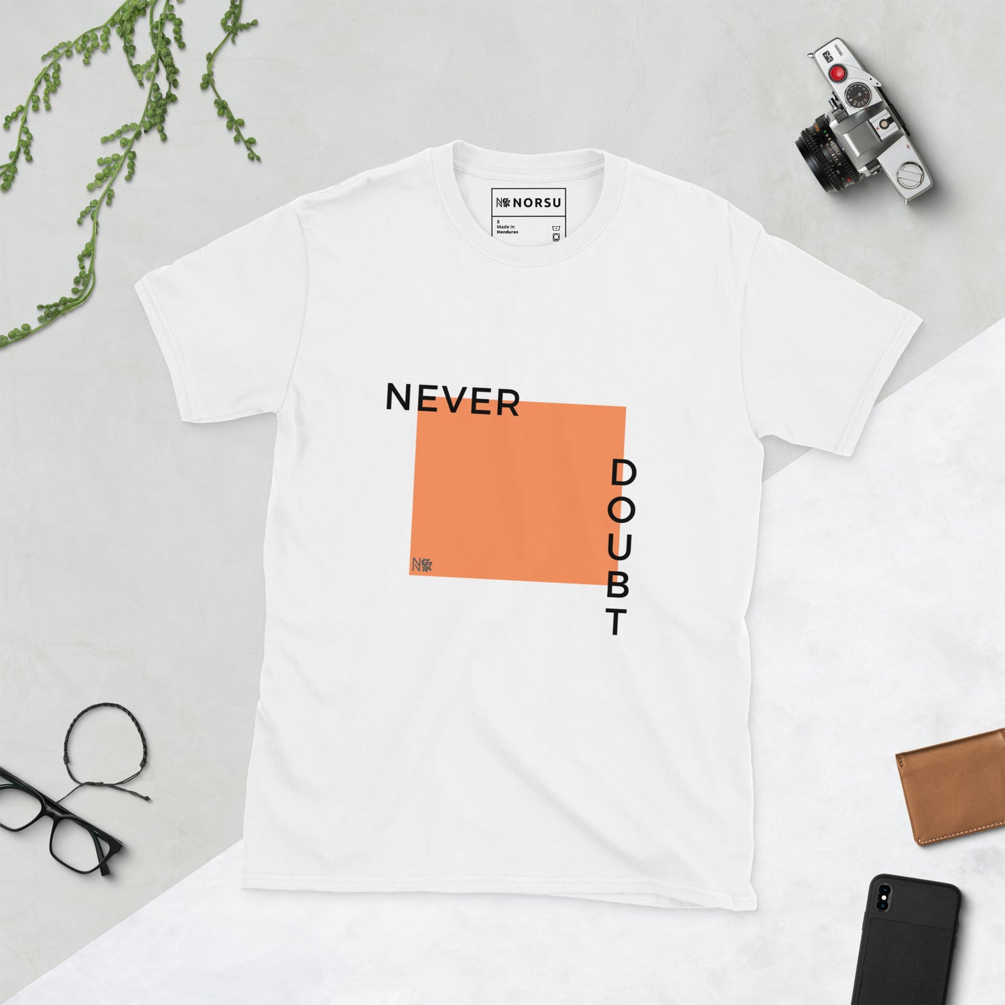 Λευκό Ανδρικό T-shirt - Never Doubt