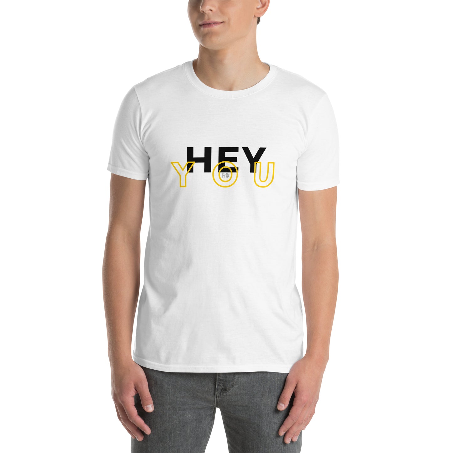 Λευκό Ανδρικό T-shirt - Hey You