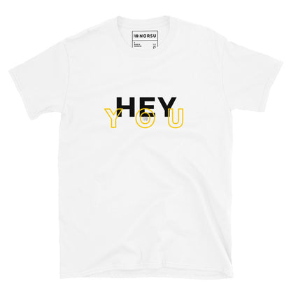 Λευκό Ανδρικό T-shirt - Hey You