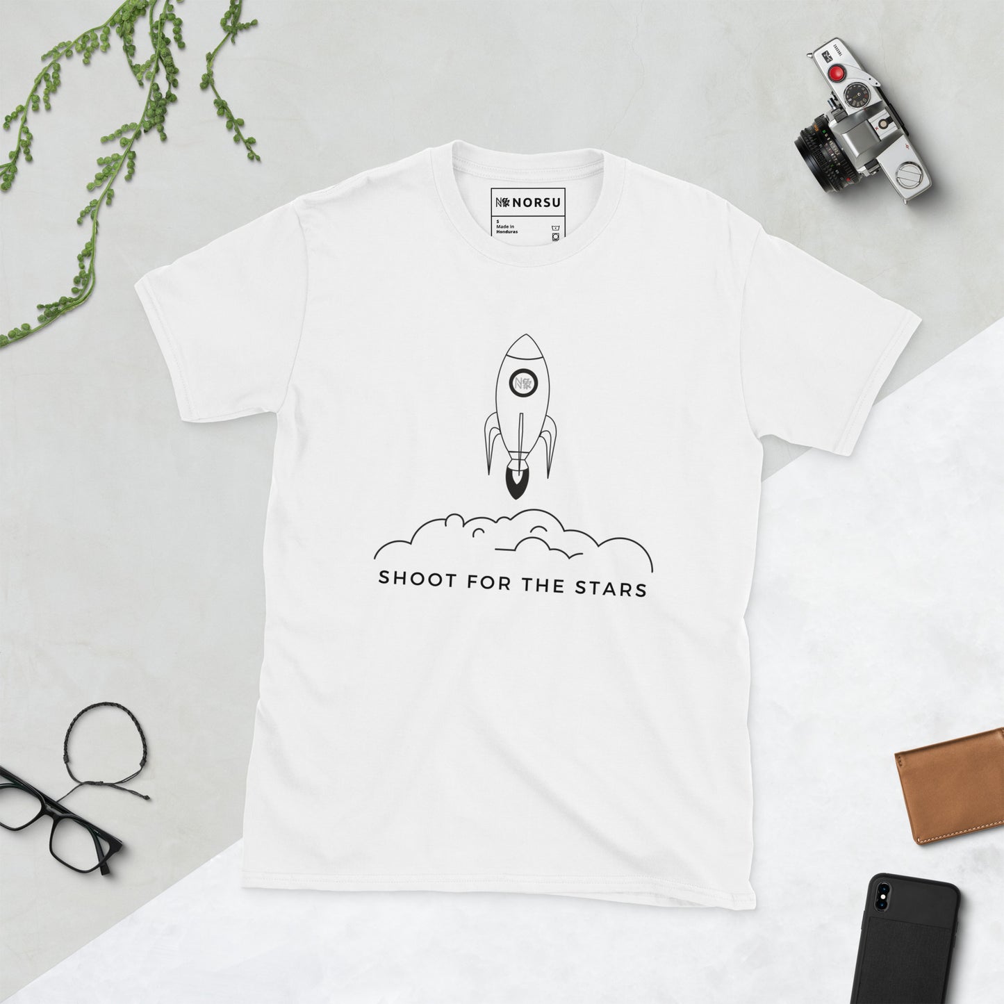 Λευκό Ανδρικό T-shirt - Shoot for the stars