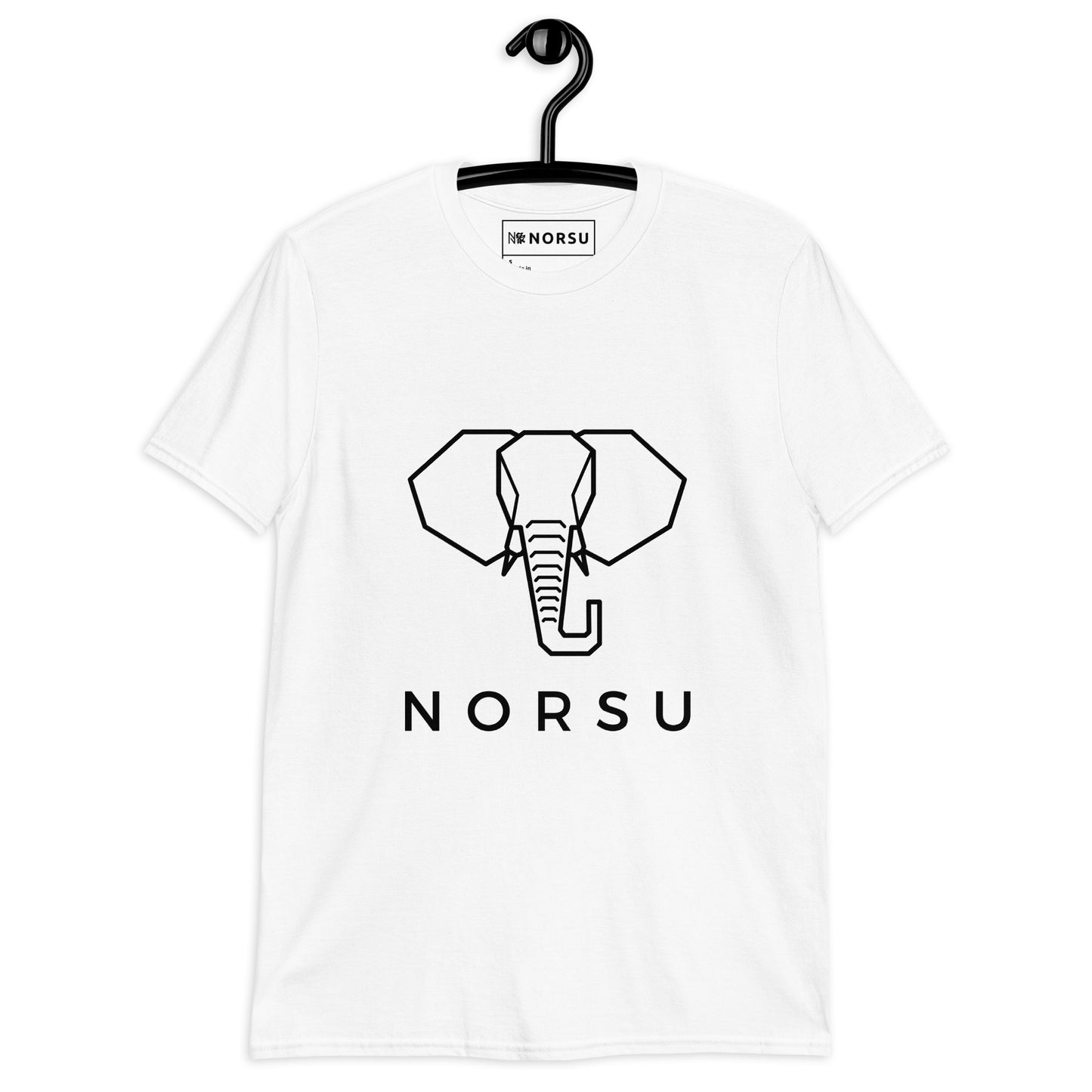 Λευκό Ανδρικό T-shirt - Ελέφαντας Μονόχρωμος Norsu