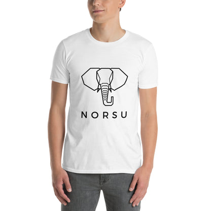 Λευκό Ανδρικό T-shirt - Ελέφαντας Μονόχρωμος Norsu