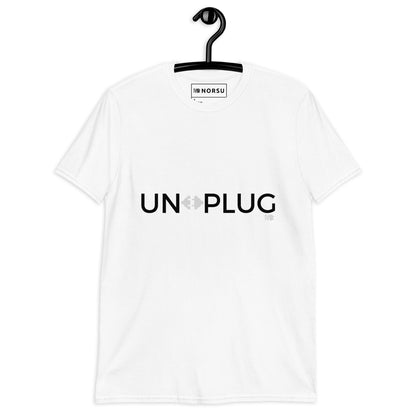 Λευκό Ανδρικό T-shirt - Unplug