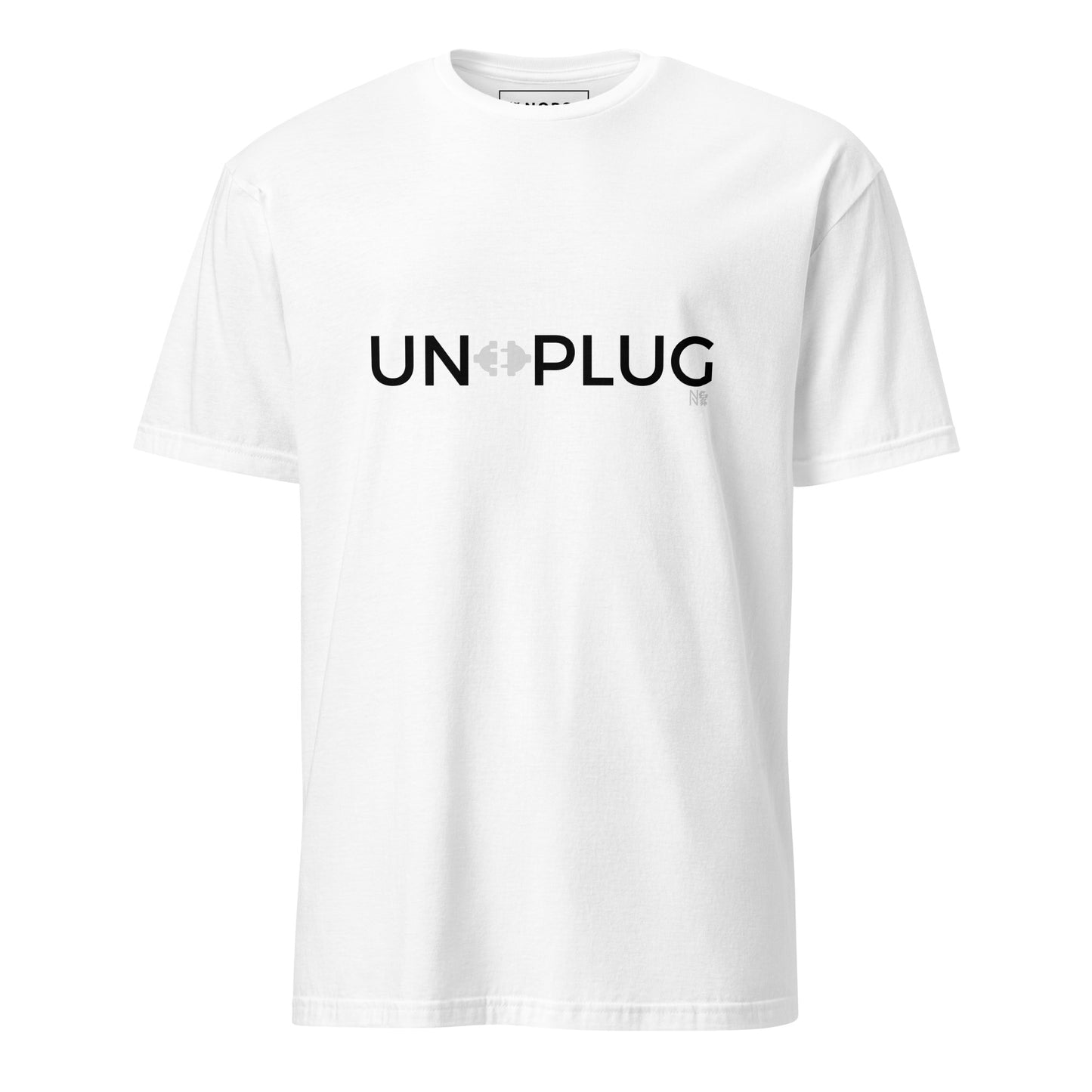 Λευκό Ανδρικό T-shirt - Unplug