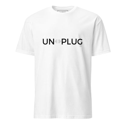 Λευκό Ανδρικό T-shirt - Unplug