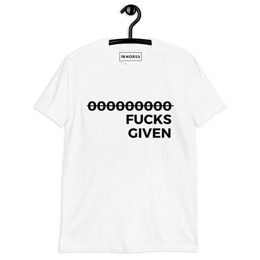 Λευκό Ανδρικό T-shirt - Zero F*cks Given