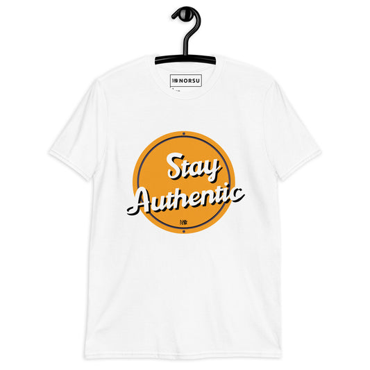 Λευκό Ανδρικό T-shirt - Stay Authentic