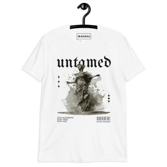 Λευκό Ανδρικό T-shirt - Untamed Άγαλμα Αδάμαστος