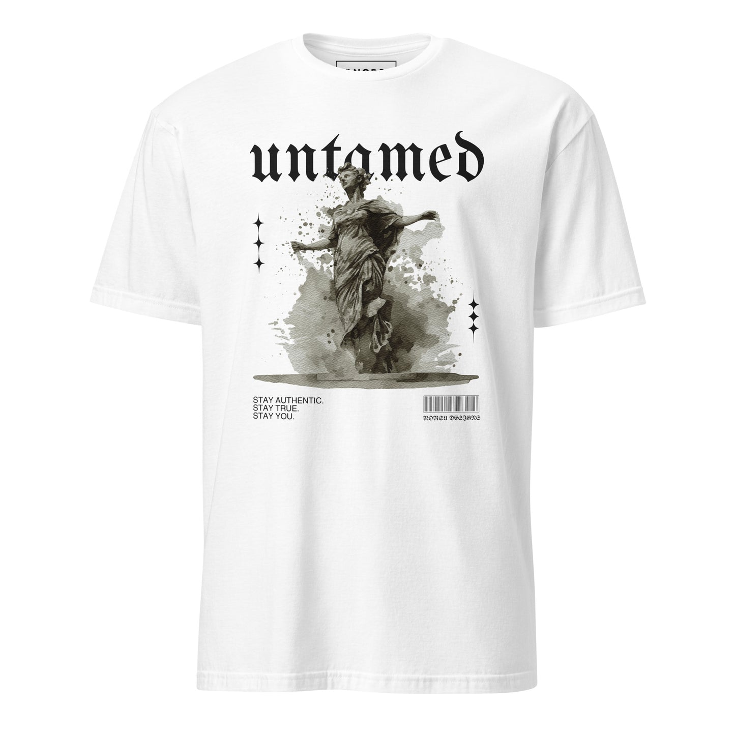 Λευκό Ανδρικό T-shirt - Untamed Άγαλμα Αδάμαστος