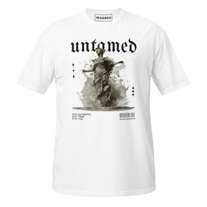 Λευκό Ανδρικό T-shirt - Untamed Άγαλμα Αδάμαστος