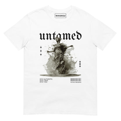 Λευκό Ανδρικό T-shirt - Untamed Άγαλμα Αδάμαστος