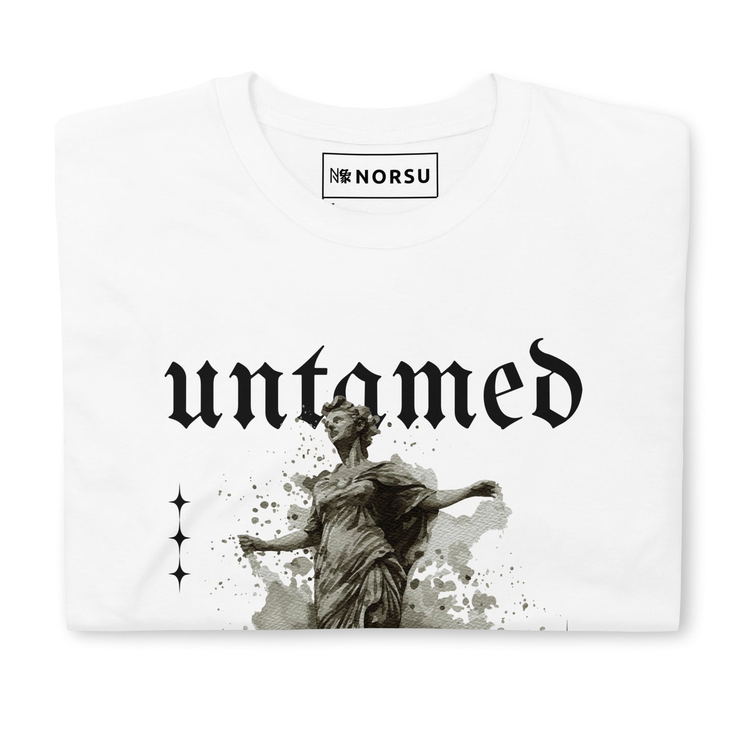 Λευκό Ανδρικό T-shirt - Untamed Άγαλμα Αδάμαστος