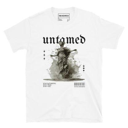 Λευκό Ανδρικό T-shirt - Untamed Άγαλμα Αδάμαστος